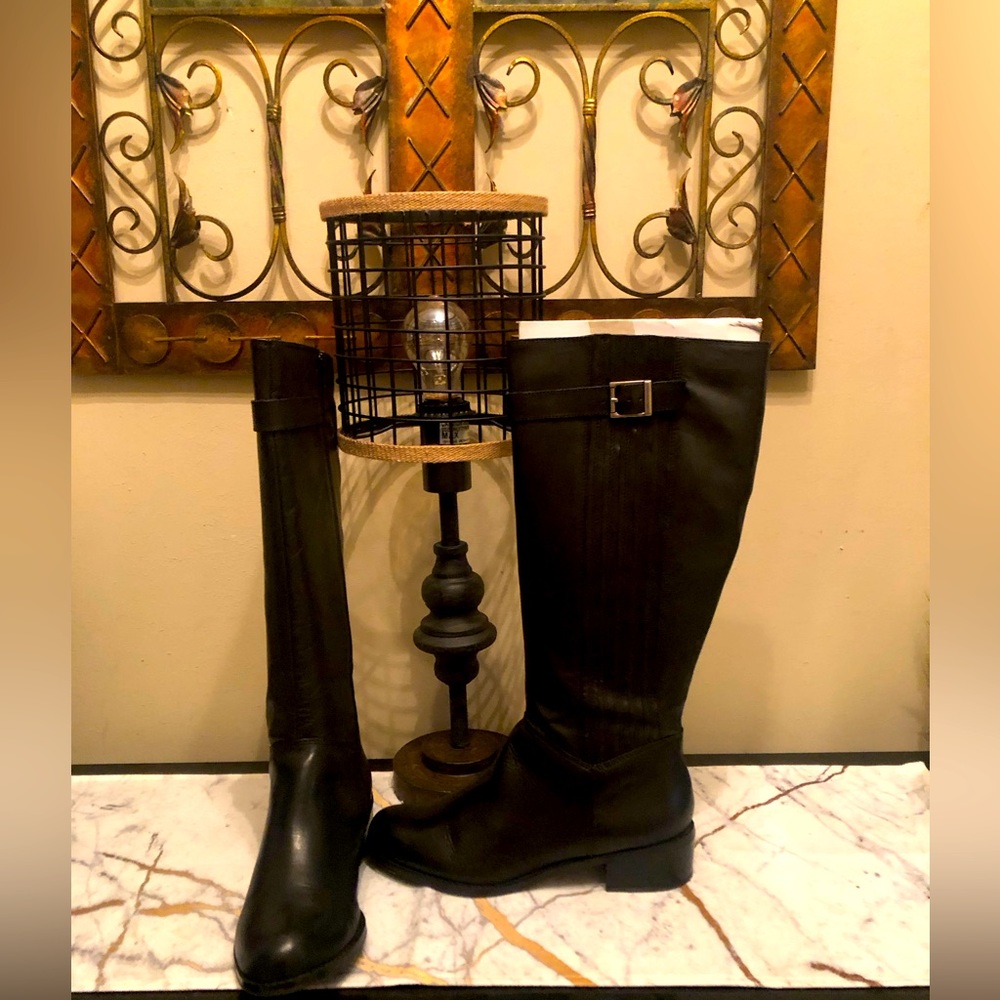 Black riding boots; size 7.5;